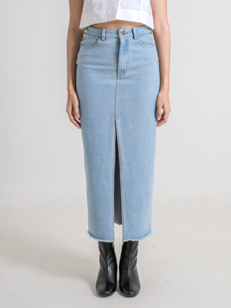 EVE DENIM MAXI SKIRT