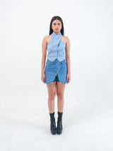 CLOVE DENIM HALTER TOP