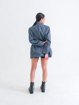 HARPER DENIM BLAZER STRIPE DENIM