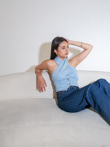 CLOVE DENIM HALTER TOP