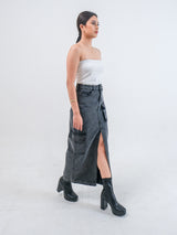 HAYDEN DENIM MAXI CARGO SKIRT