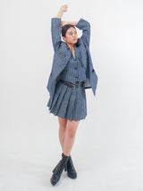 HARPER DENIM BLAZER STRIPE DENIM