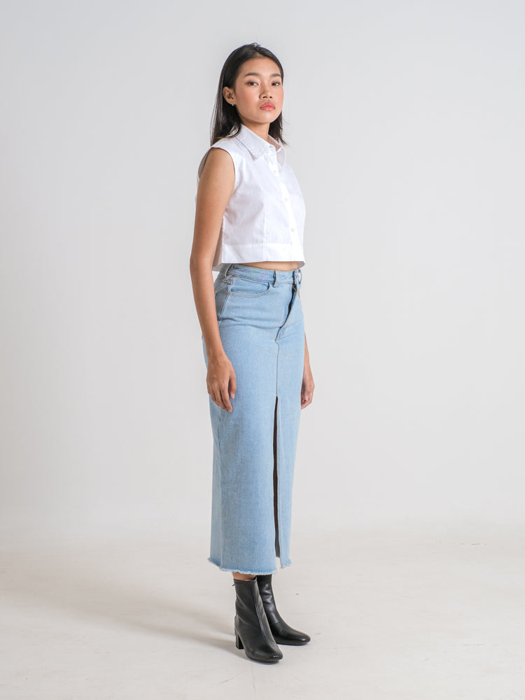 EVE DENIM MAXI SKIRT
