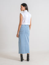 EVE DENIM MAXI SKIRT