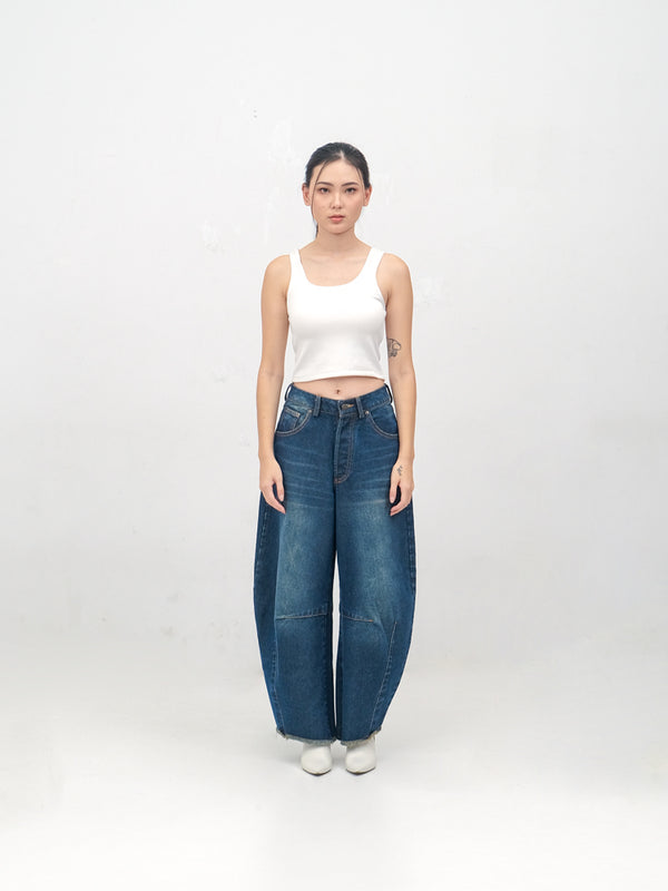 RALPH DENIM BARREL PANTS
