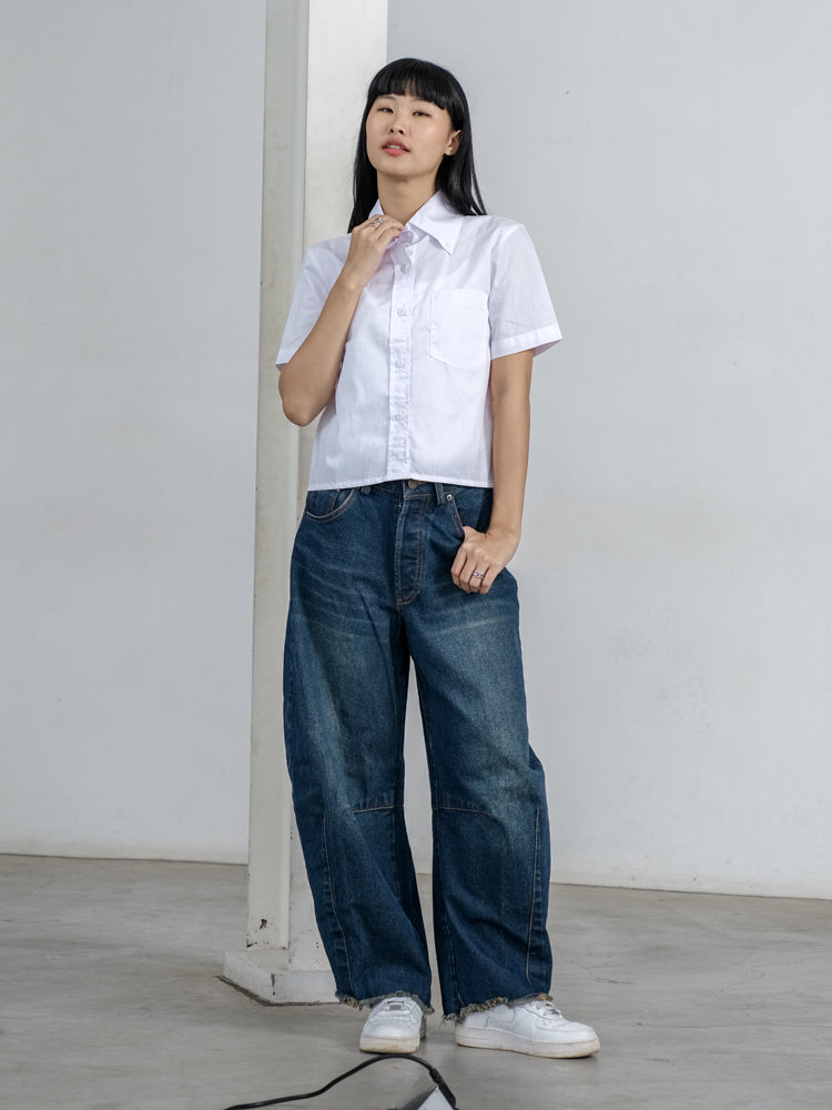 RALPH DENIM BARREL PANTS