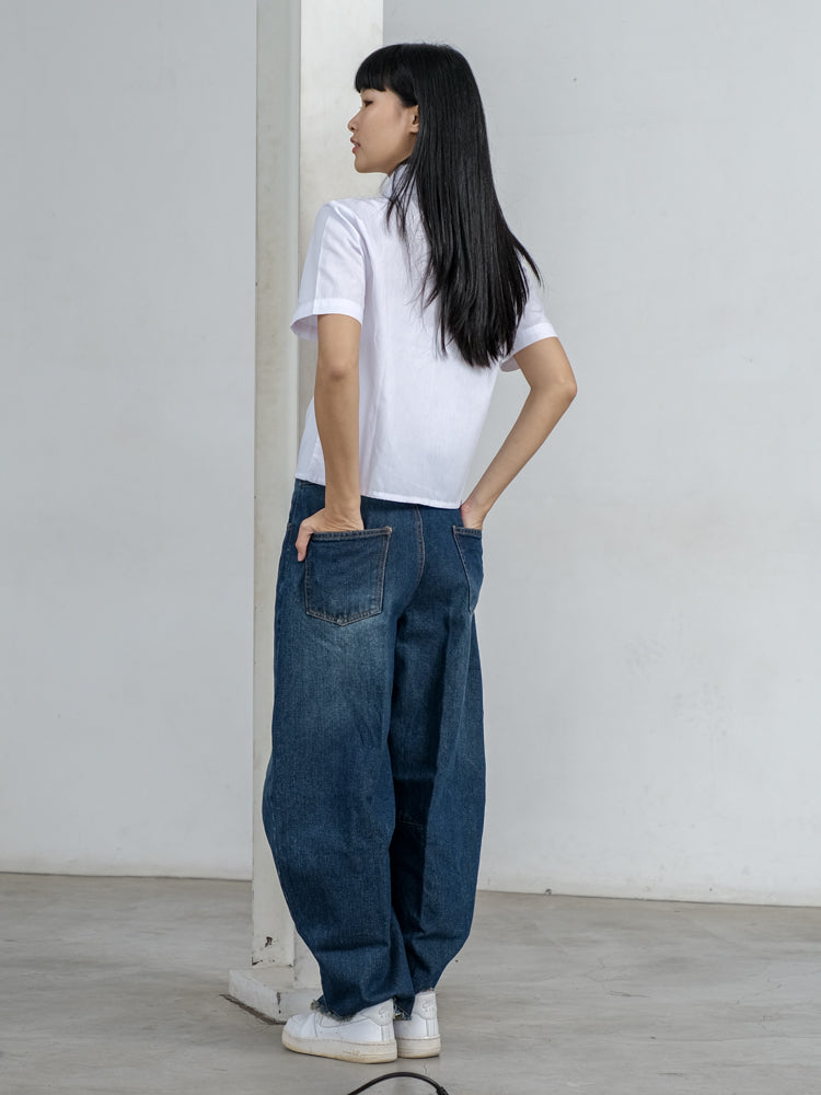 RALPH DENIM BARREL PANTS