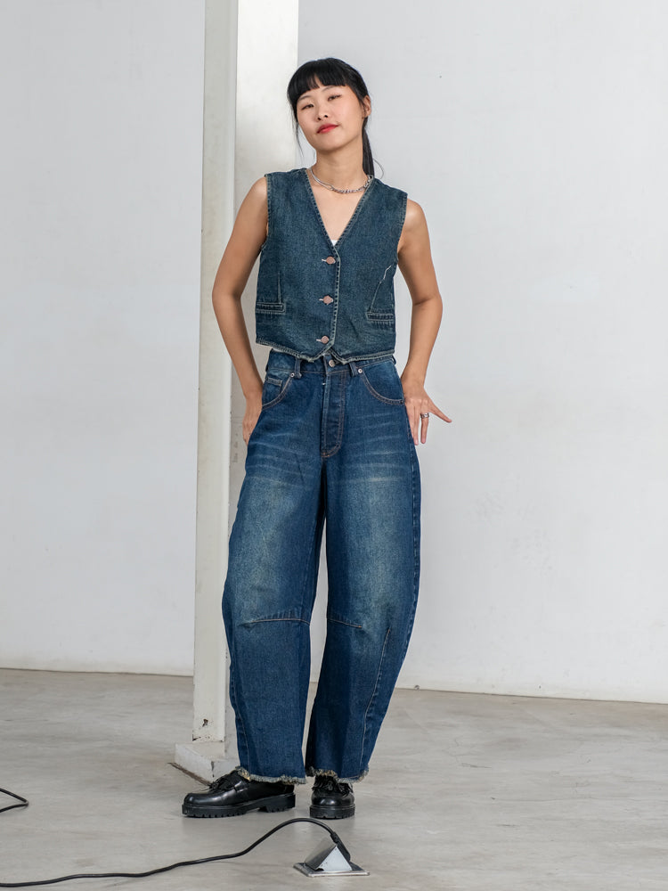 RALPH DENIM BARREL PANTS