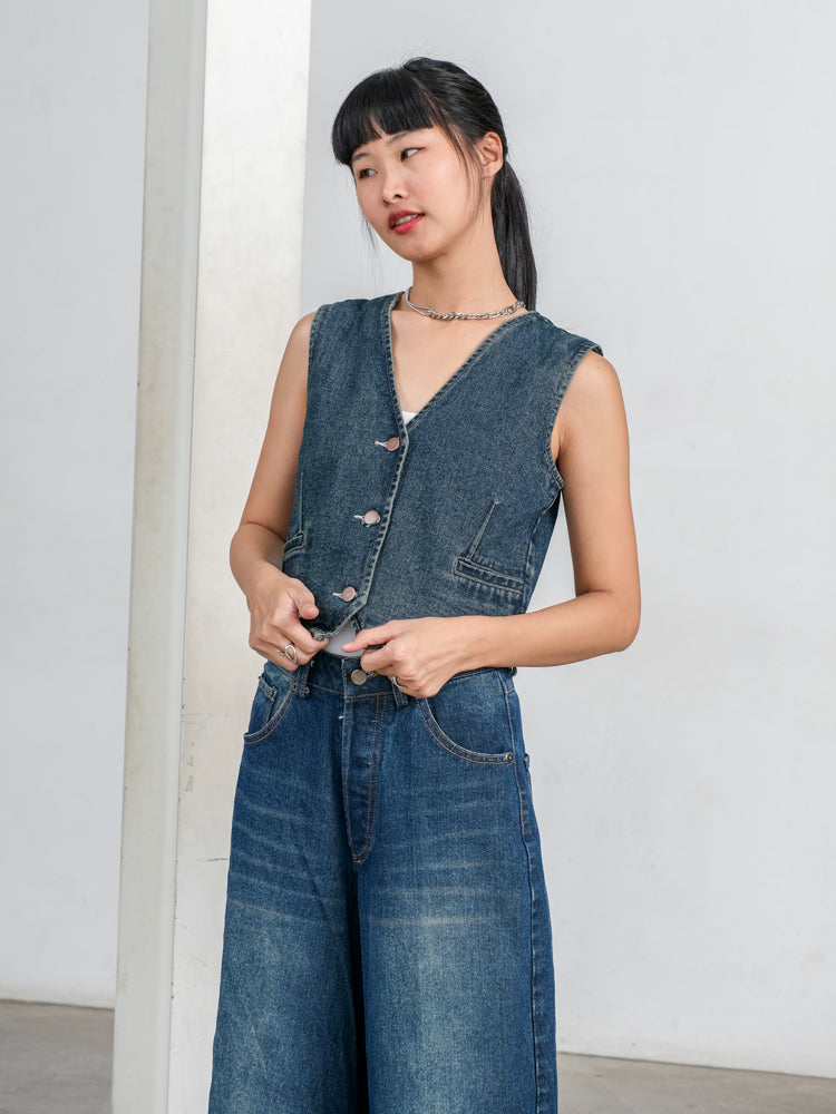 ROMAN DENIM VEST