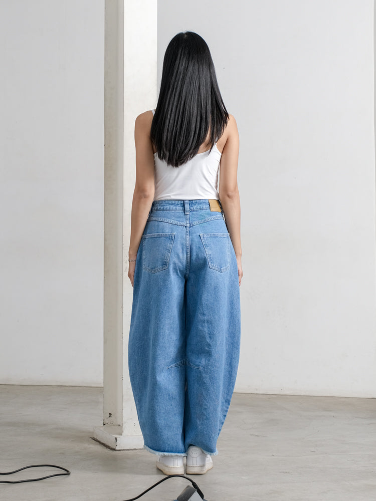 RALPH DENIM BARREL PANTS