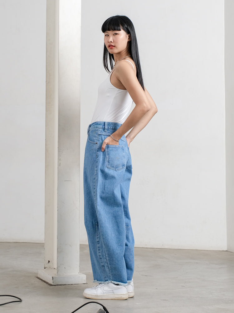 RALPH DENIM BARREL PANTS