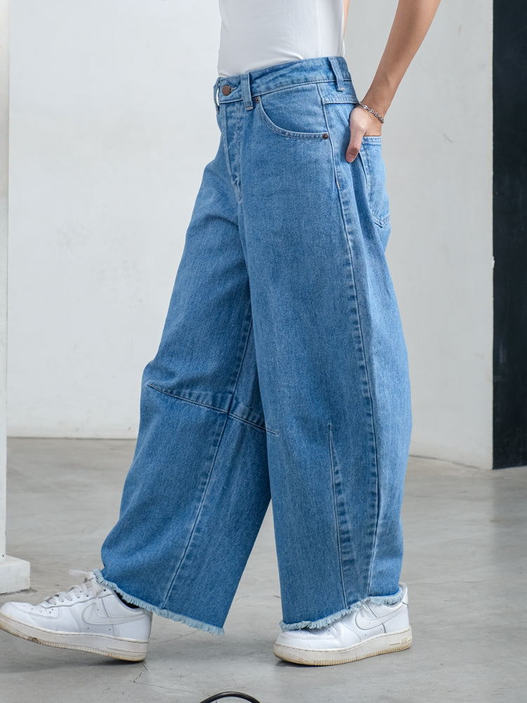 RALPH DENIM BARREL PANTS