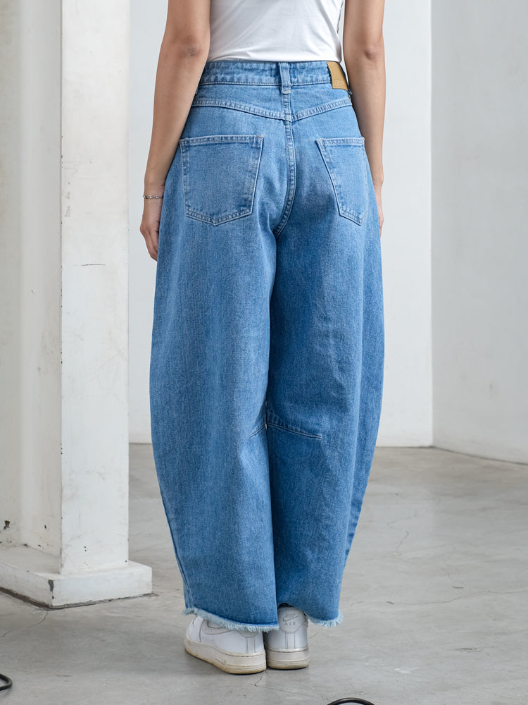 RALPH DENIM BARREL PANTS