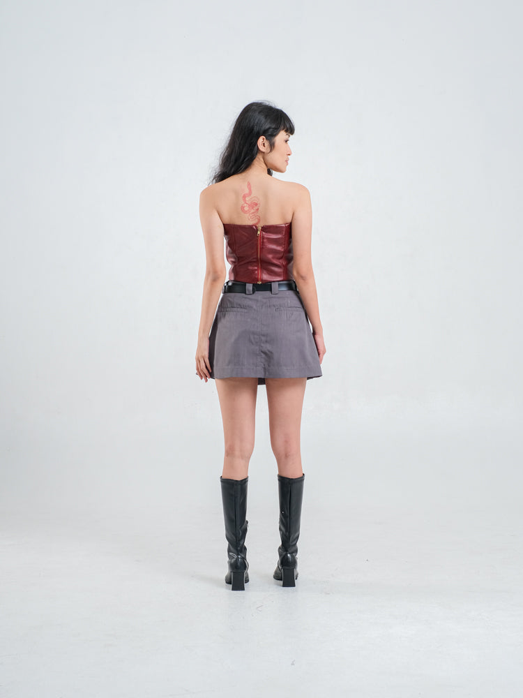 ZOE LEATHER BUSTIER