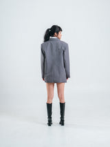 HARPER WOOL BLAZER GREY