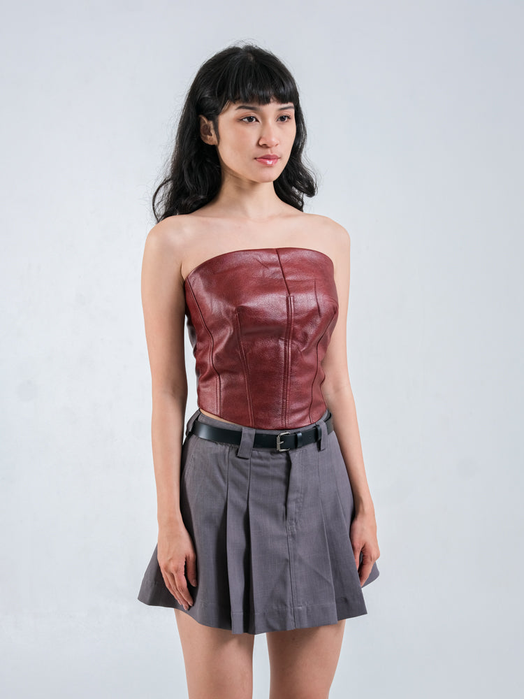 ZOE LEATHER BUSTIER