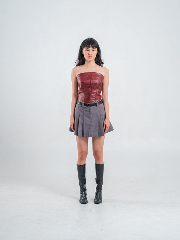 ZOE LEATHER BUSTIER