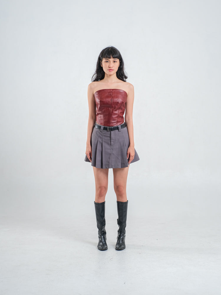 ZOE LEATHER BUSTIER